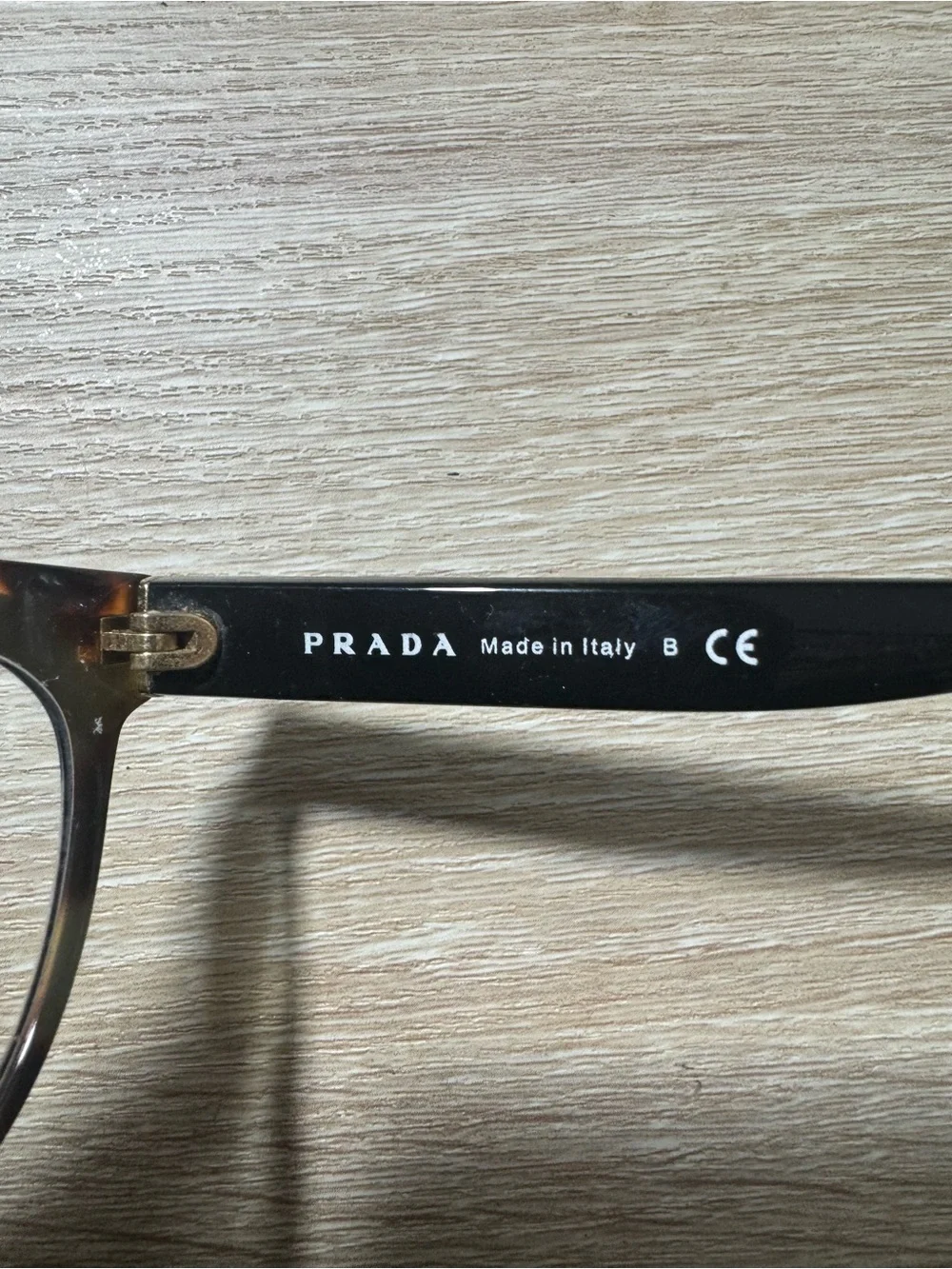 Prada Black with Tortoiseshell Accent Round Optical Frames